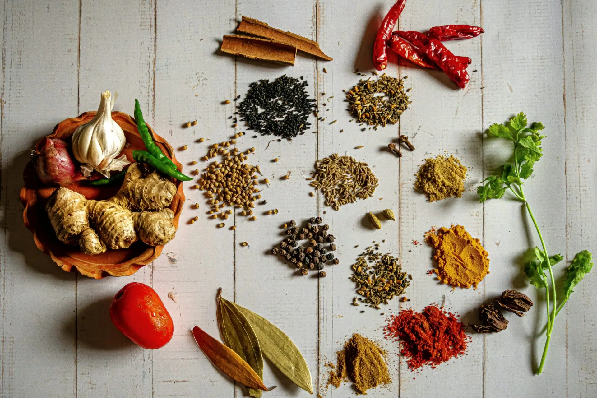 Spice Up Your Life: A Guide to Understanding Indian Spices 8 a variety of spices on a white table